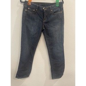 Lucky Brand Crop Lola Ankle Crop sz 6 / 28 Cotton Blend Stitch Pocket Inseam 24